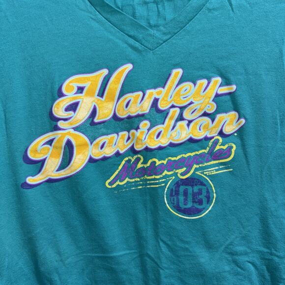 Y2K 2014 Harley Davidson Women’s Real Montana Longsleeve Shirt Size Large - Picture 2 of 6